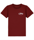 LÓMA Club Tee in Berry with White front logo for kids