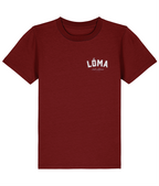 LÓMA Club Tee in Berry with White front logo for kids