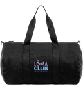 Black LÓMA Core Irish dance duffle bag with Lilac and Blue LÓMA Club Irish Dancer print