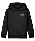 Black LÓMA Core kids' Irish dance hoodie with Taupe LÓMA Club Irish Dancer print