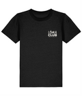 Black LÓMA Core kids' Irish dance T-shirt with Cream LÓMA Club Irish Dancer print