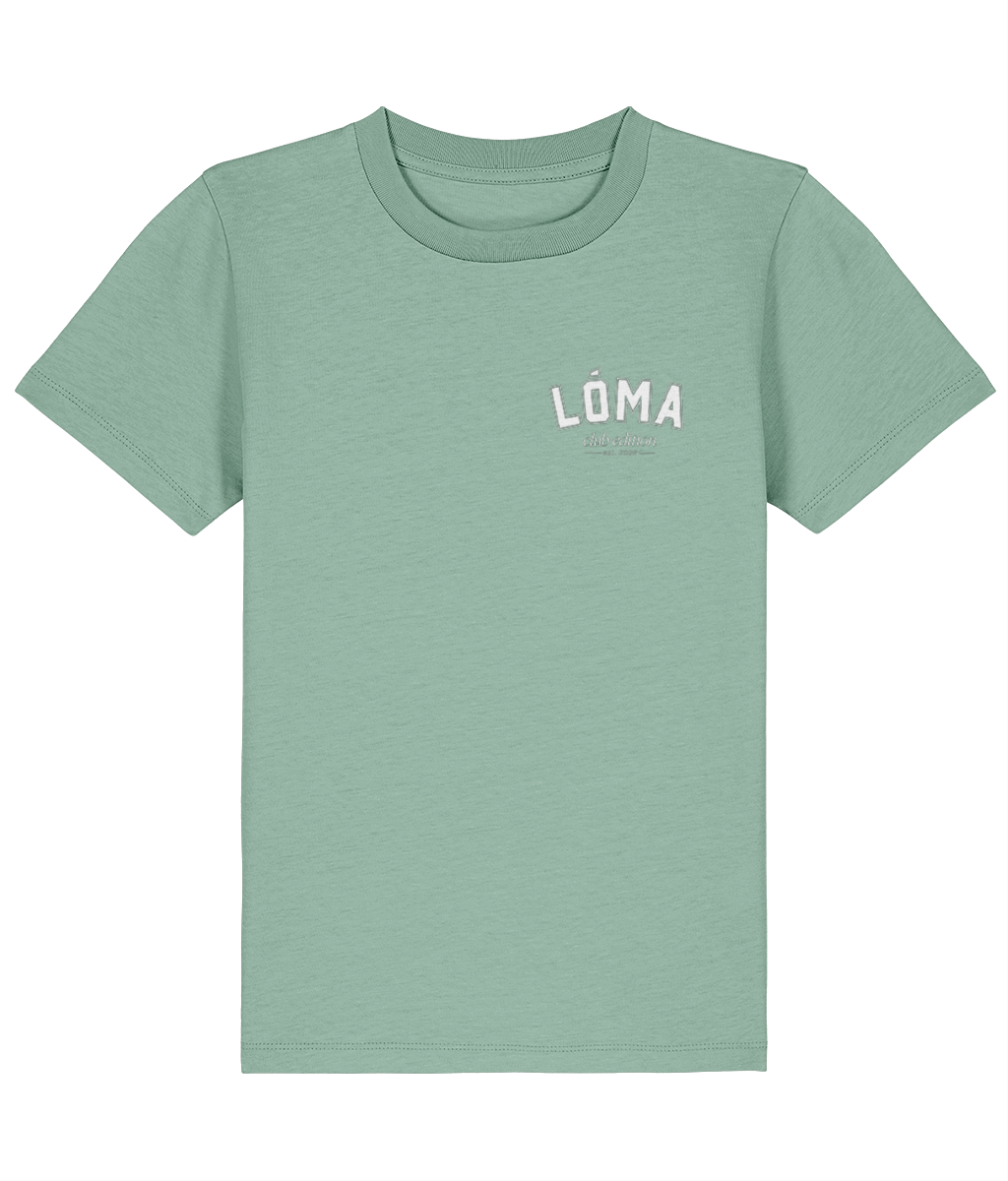 LÓMA Club Tee in Meadow with White front logo for kids