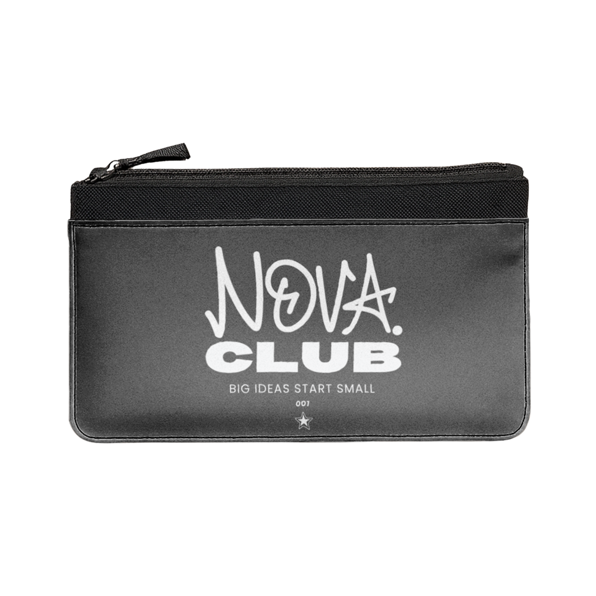 NOVA 001 Club Anthracite pencil case with white Club print