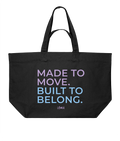 Made to Move Built to Belong print on LÓMA heavyweight canvas Irish dance tote bag
