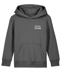NOVA 001 Club kids' hoodie in Anthracite with white back print