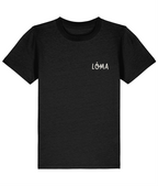 Black LÓMA Core Statement kids' Irish dance T-shirt with Cream Made to Move Built to Belong print